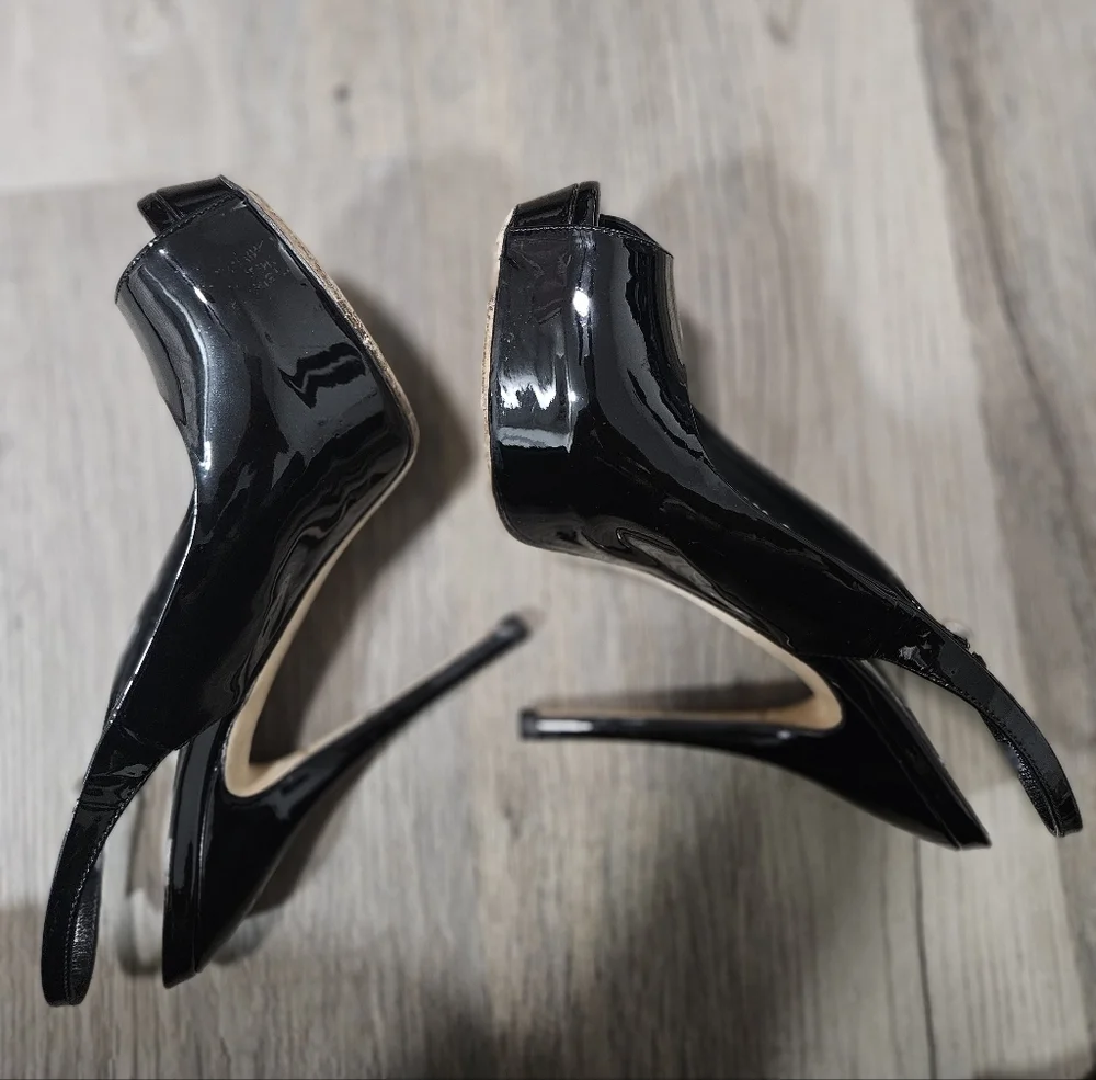 Gucci Patent Leather Sling Back Heels